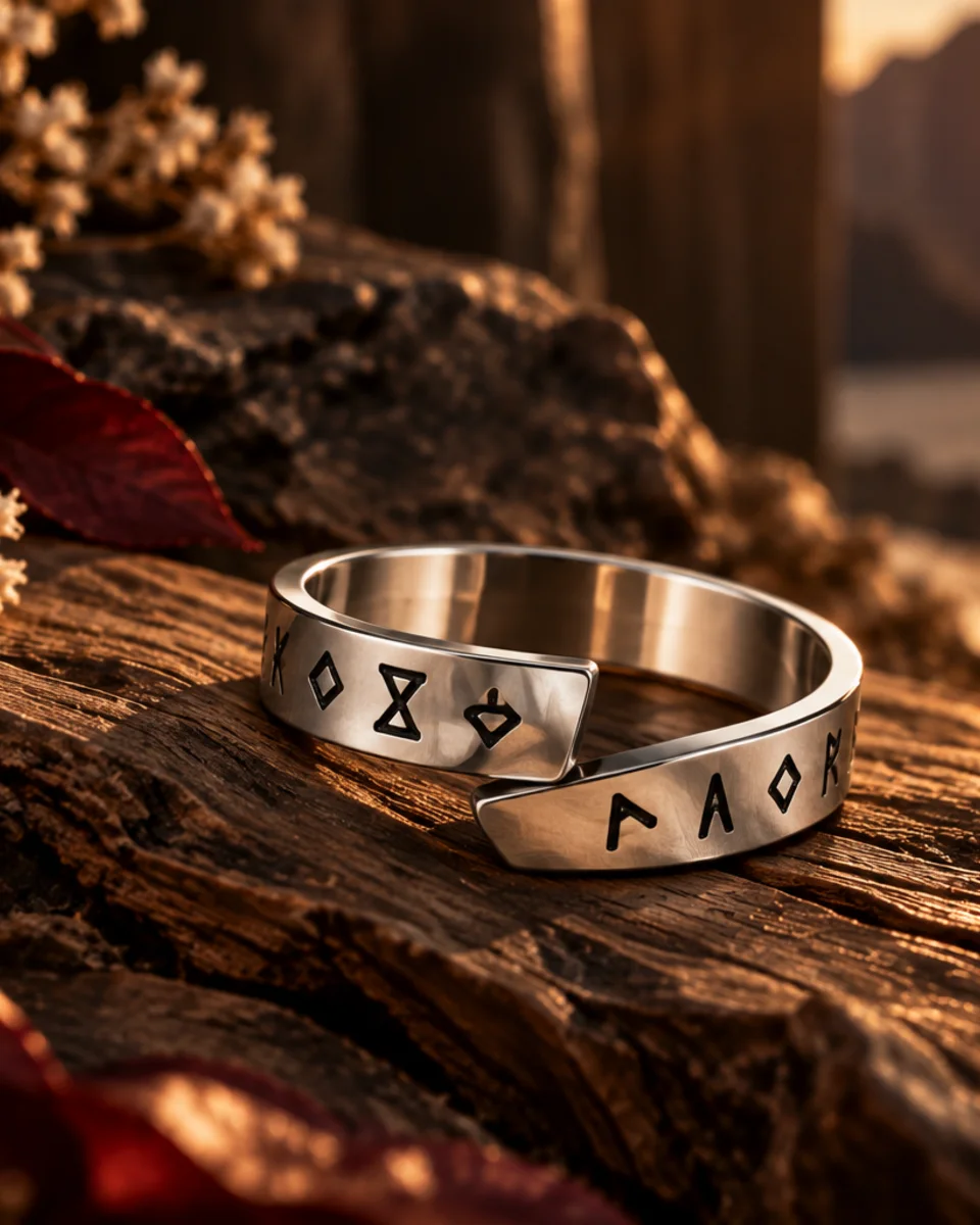 Runring med nordiska runor | Vikingaring med runor